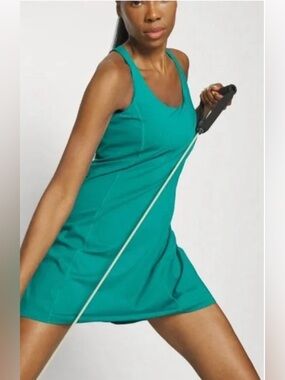 Athleta Ultimate Ease Dress Emerald Green Size S EUC TENNIS Preppy